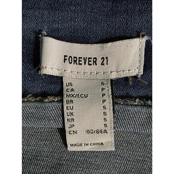 Forever 21 Denim Button-Front Bustier Cami Size Small - Picture 3 of 5